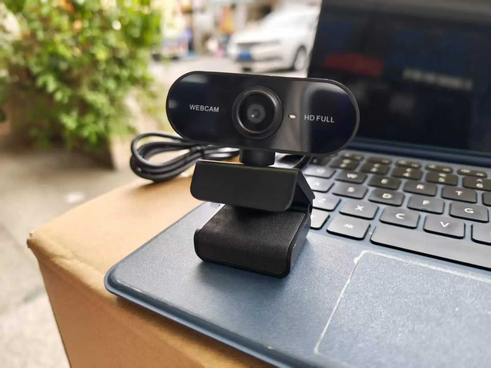 웹캠 360 °   회전식 미니 스트리밍 웹 카메라 풀 HD 플러그 앤 플레이 컴퓨터 USB 웹 카메라 (PC/노트북용, 마이크 포함) ﻿
