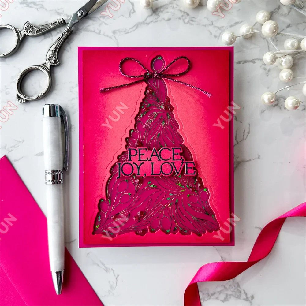 August Holiday Release Christmas Greetings Snowflake Home Grid Frame Hot Foil Dies Flowers Stamps Stencil DIY Scrapbooking Cards