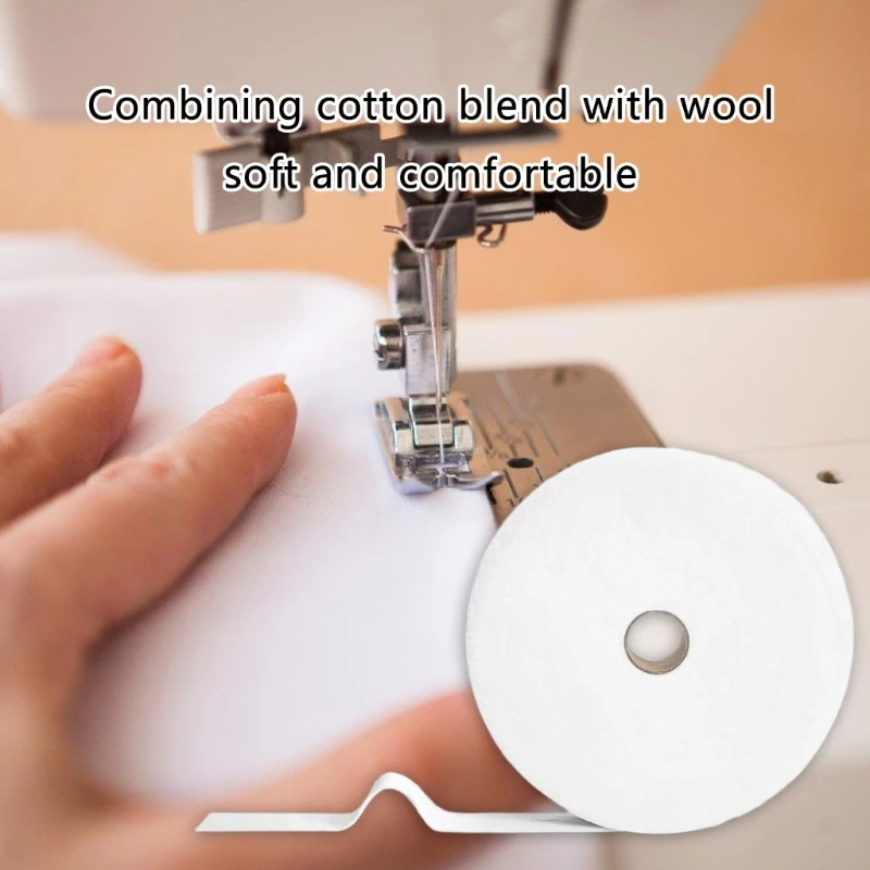 2 Rolls 2-1/4 in Cotton Blend Batting Roll 76Yard/Roll For Quilts Rug Crafting