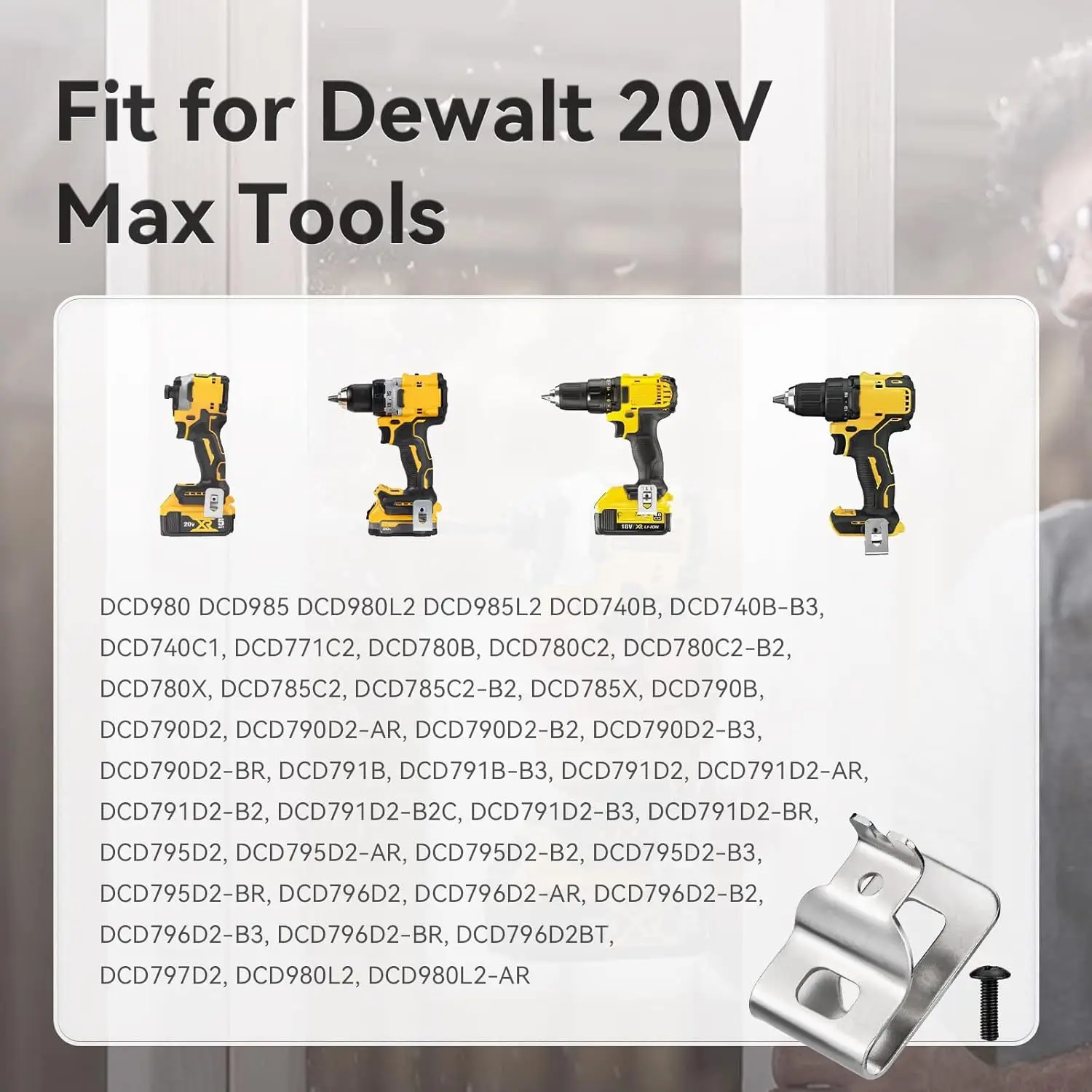 1/5/10Pcs Belt Clip Hook with Screw for Makita/Dewalt/Milwaukee/Ryobi 18V 20V Impact Wrench Driver Drill Power Tools Accessories