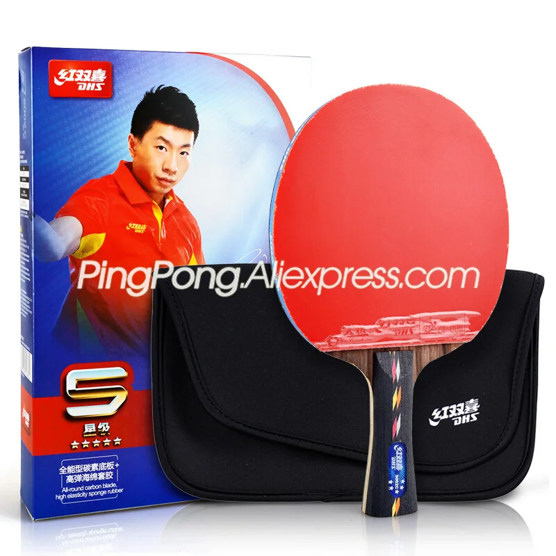 Dhs 5 Star Carbon Table Tennis Racket 5star 5002c With Bag Case Dhs