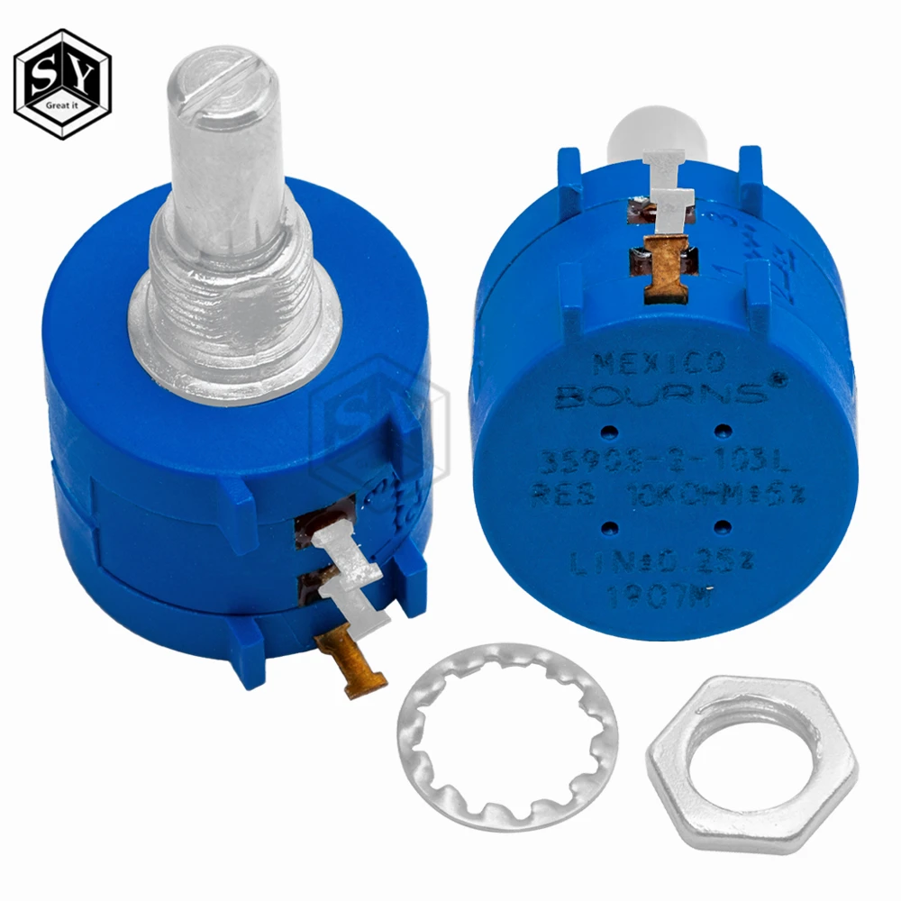 Multiturn Potentiometer Adjustable Resistor 3590S Multiturn Potentiometer 500-100K ohm 3590 102-103