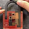 High Difficulty Level IQ Lock Puzzle Classic Wooden Brainteaser Puzzles Game for Adults 4