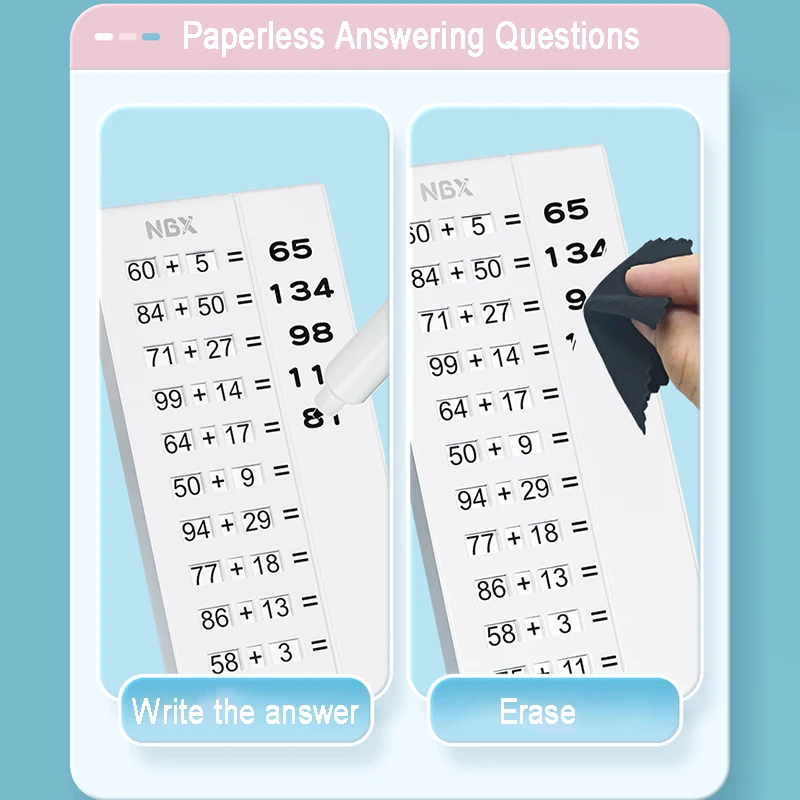 Children Math Multiplication Board Montessori Teaching Tool Arithmetic Addition Subtraction Operation Kindergarten Education Toy 3