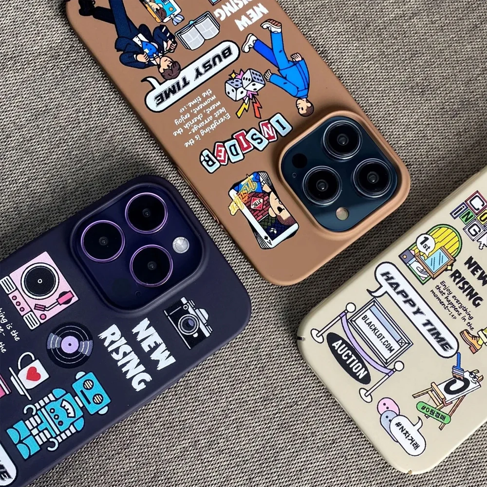 Merci Di Lusso New Rising Iphone 13 Insider Custodia Per Telefono Cartoon Per Iphone 14Pro 11 12Pro 12 13 14 Pro Max Busy Time Machine Cover