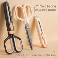 Multipurpose Scissors, Art Knife, Anti-Stick Scissors, Teflon 2 in 1, Handwork Scissors, Household Art Knife, Hand Tools 1