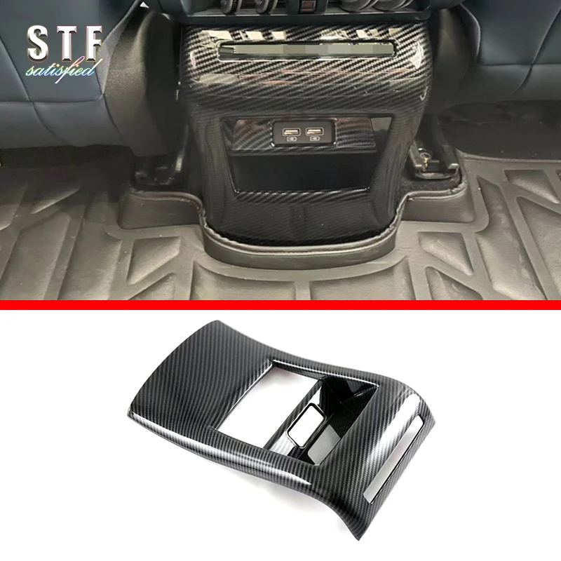 

Carbon Fiber Style Interior Rear Air-Condition Vent Outlet Cover Trim For BYD ATTO 3 Yuan Plus 2022 2023 Car Accessories Sticker
