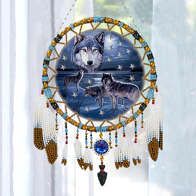 DIY 5D Diamond Painting Kit Full Drill Native American & Wolves