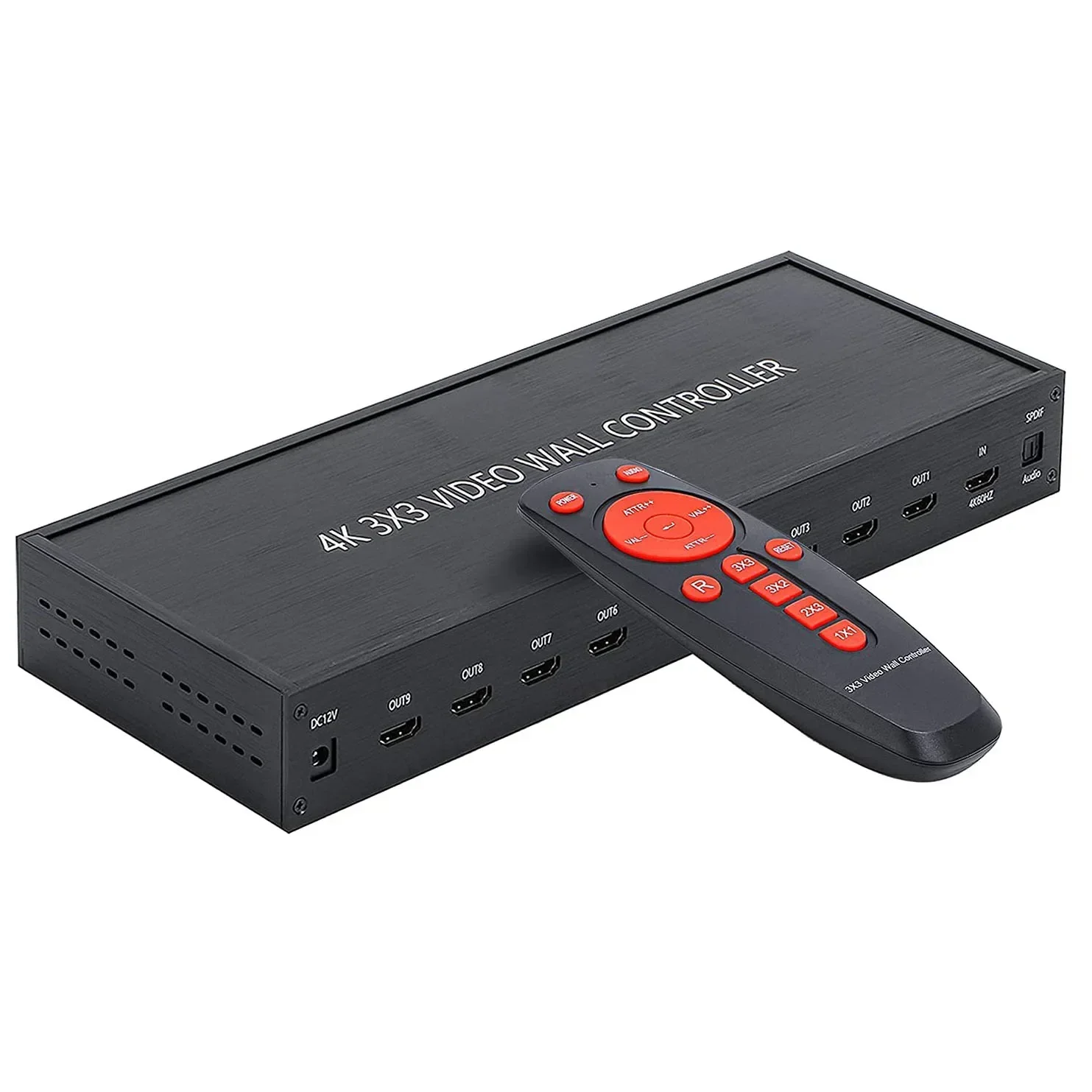4K 3x3 HDMI 비디오 월 컨트롤러 1x3 1x4 2x2 2x3 2x4 TV 스플라이서 수평 화면 접합 프로세서 180도 미러링 플립