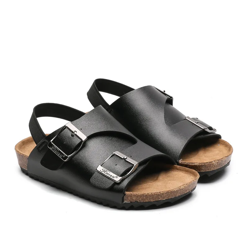 Summer New Children Frosted Cork Sandals for Boys and Girls Light and Thin Beach Shoes Comfortable Cool Sandals for Outdoor