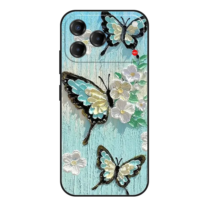 Marble Painted Soft Matte Silicone Back Cover - Elegant Design Case