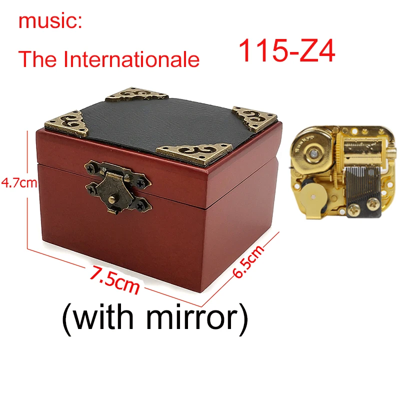 The Internationale Music Box Mechanism Golden Wind Up Delicate Students Kids Friends Grandfather Christmas New Year Gifts