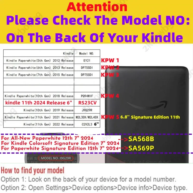 Sleek Smart Cover for Kindle and Paperwhite E-Readers