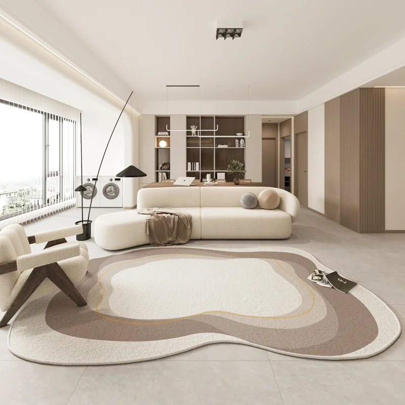 Irregular Shape Living Room Carpet Fashion Modern Decorate Coffee Tables Plush Mat Large Area Bedroom Fluffy Rug ковер Tapis 러그