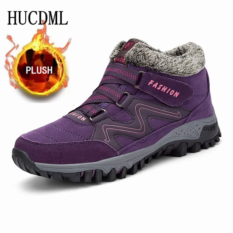 2022 New Winter Men Boots Warm Plush Snow Boots Women Outdoor Work Casual Shoes Unisex Light Non-slip Rubber Ankle Boots