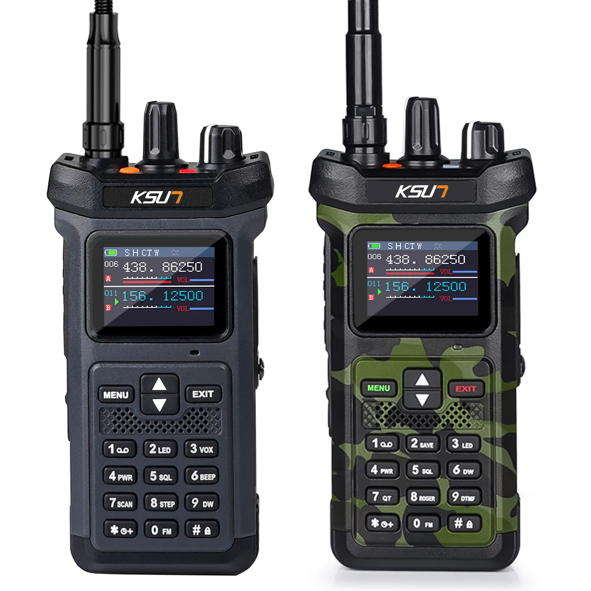 KSUN-Lampe de poche UV119D, 20W, VHF, UHF, bande de touristes, charge des barrage, haute puissance, talkie-walkie perforé, radio amateur, transcsec 1