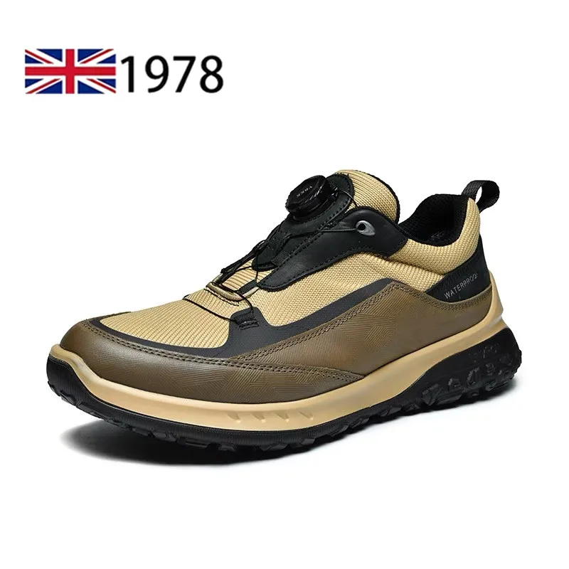Men Waterproof Hiking Shoes Durable Outdoor Sport Trekking Men Shoes Lace-Up Climbing Hunting Sneakers