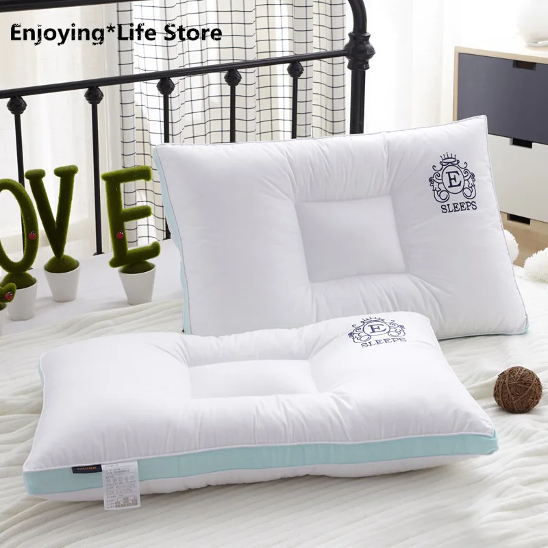

Cotton Health Pillow Cotton Pillow Core Adult Hotel Down Velvet Cervical Vertebra Pillow Student Pillow Anti-mite Washable