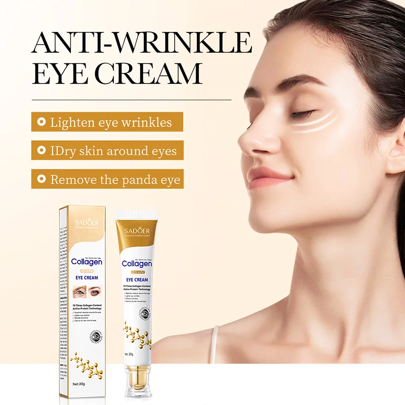 

Collagen Eye Cream Anti Dark Circle Moisture Anti Wrinkle Anit Aging Remove Eye Bags Puffiness Skin Care Eye Care Beauty Health