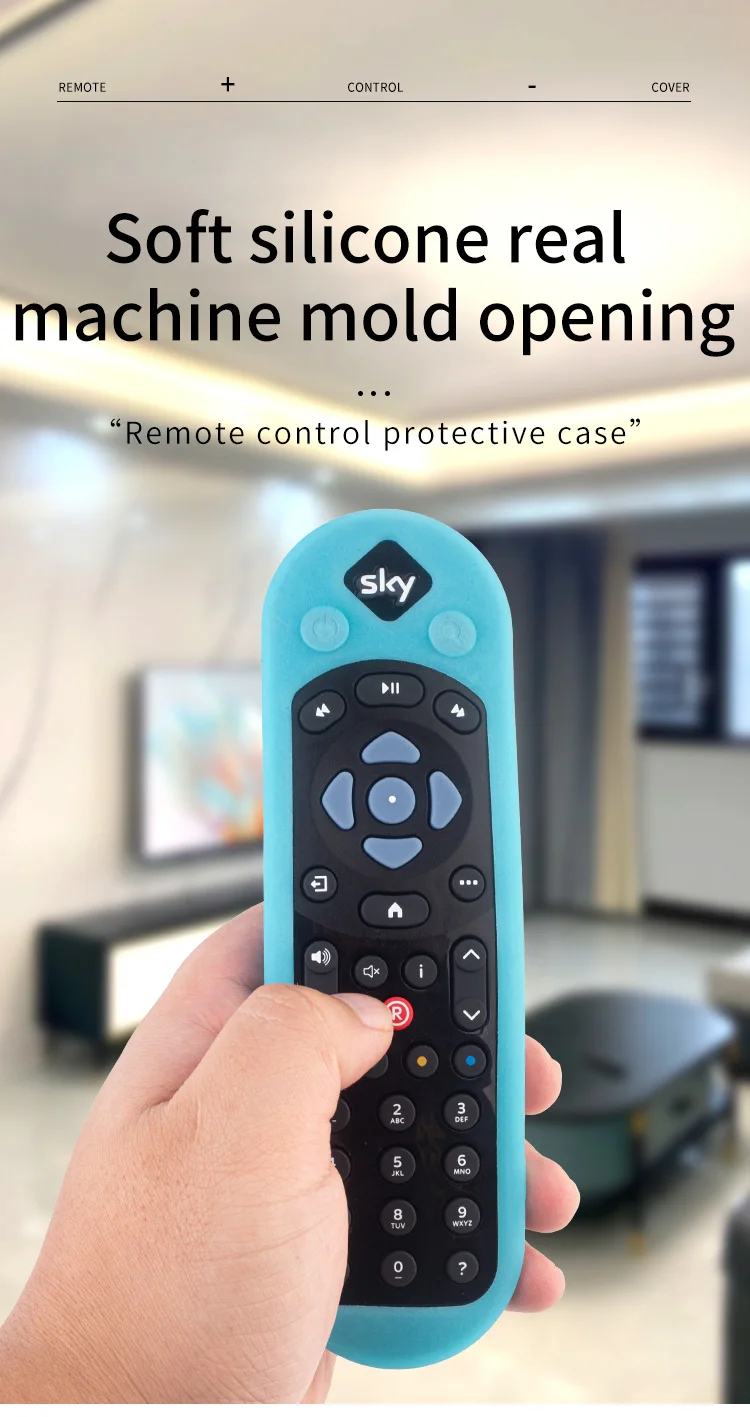 Leuchtende Silikonhülle für Sky Q Box TV Set-Top-Box URC-168001-00R00 Controller – Detail 1