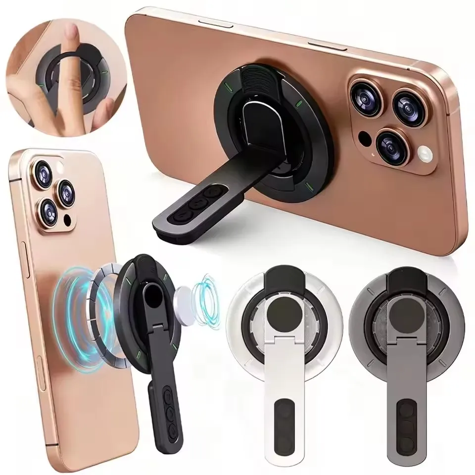 Double Sided Magnetic Rotating Phone Ring Holder and Stand - Multi-Function Portable Design
