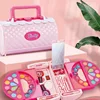 Portable DIY Kid Make Up Toy Beauty Safe Easy Remove Wash Cosmetic Nail Polish Palette Set Case Girl Pretend Gift for Toddler 3
