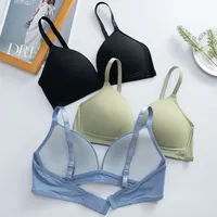 Maternity Large Size Nursing Bra Without Wire Rims Simple Solid Color Underwear Breathable Cotton Soft Maternity Underwear 2