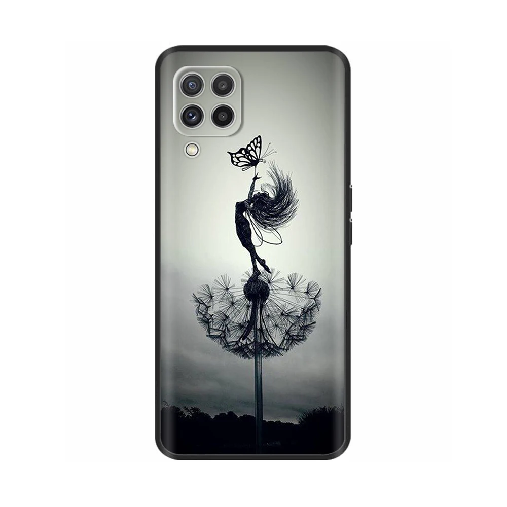 Floral Painted Silicone Protective Case - Elegant Bumper Cover