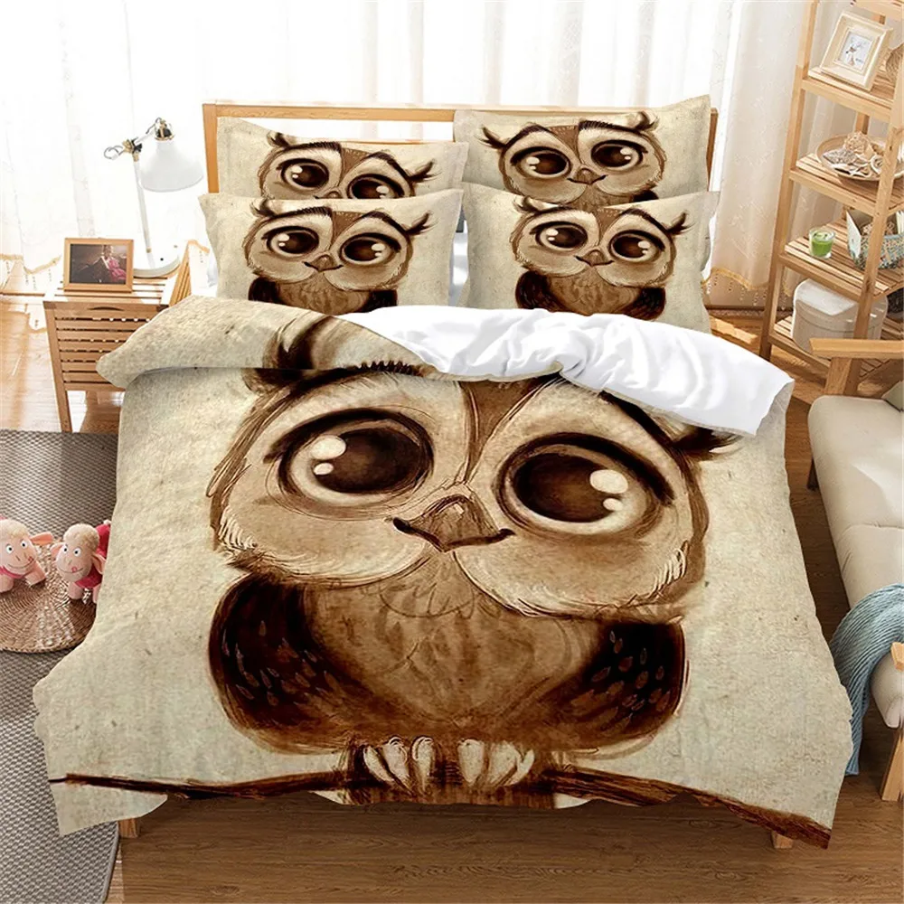 3D Bird Bedding Set Queen Bedding Duvet Cover Set Bedding Set Bed Cover Cotton Queen Bedroom Bed Cover Set Bed Set Bedding