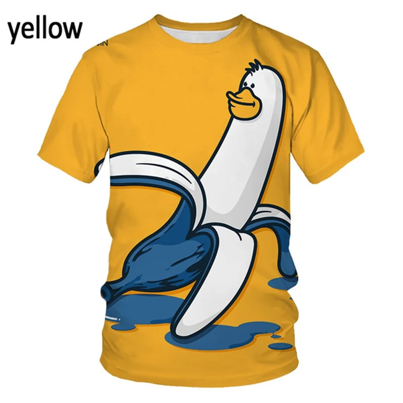 

3D Fruit Banana Printing T Shirt Children Fashion Streetwear Short Sleeves Women Funny Cute Tee Shirts Hip Hop Clothing Clothes