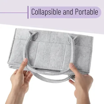 Borsa portaoggetti per articoli essenziali per la cameretta, organizer portatile per pannolini e giocattoli, utilizzabile per fasciatoio e auto