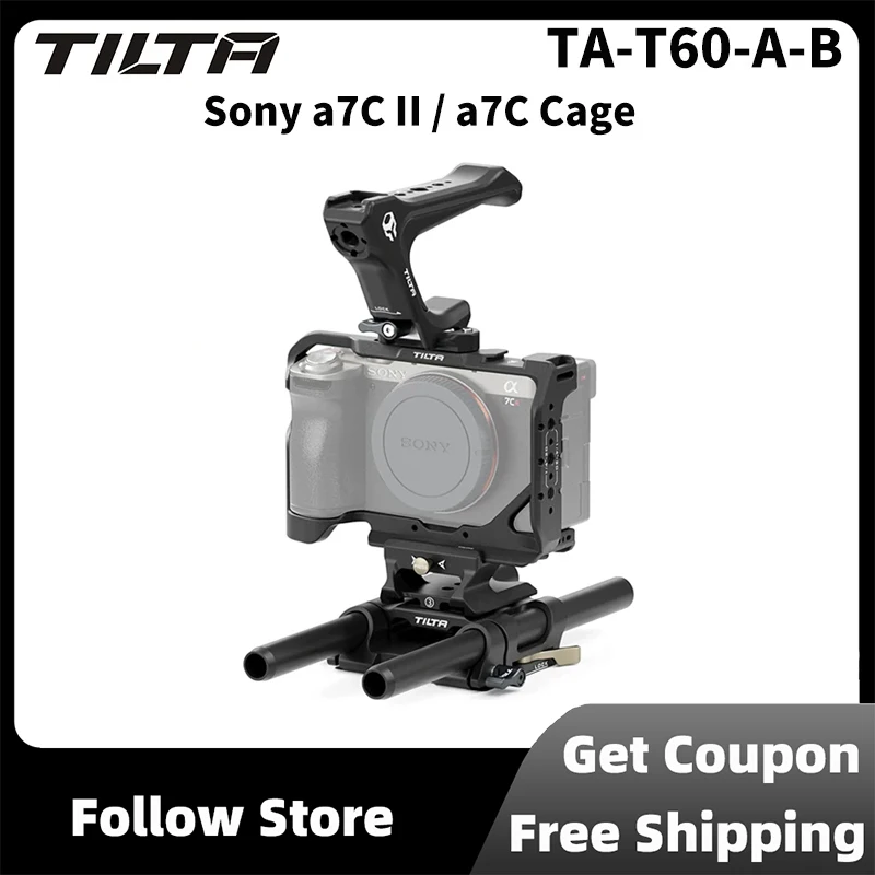 Tilta Ta-T60-A-B Full Camera Cage Rig Fusoliera Protective Pro Kit Per Sony A7C Ii / A7C R-Nero Titanio Grigio