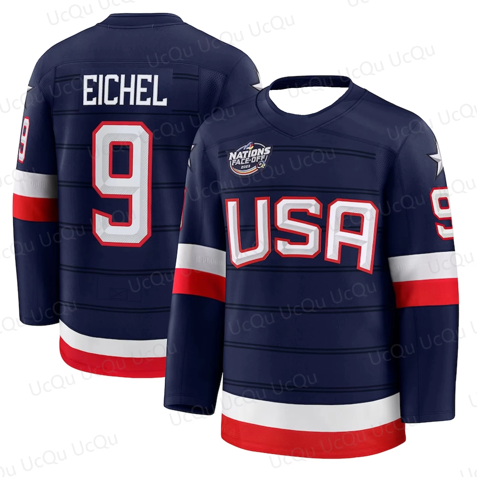 All Stars Auston Matthews USA Ice Hockey 4 Nations Jersey Long Sleeve T-shirt Women And Men's Oversized Sports Tops