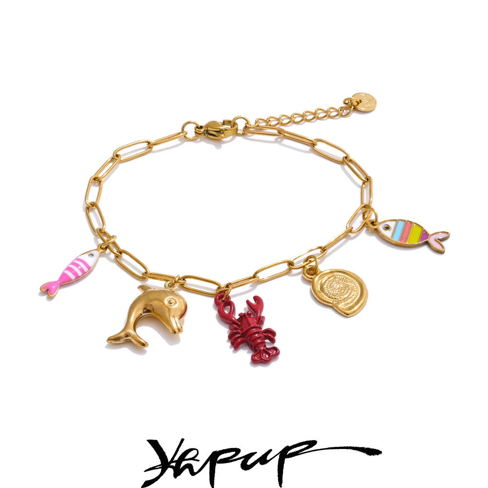 Yhpup Stainless Steel Bracelet for Women Summer