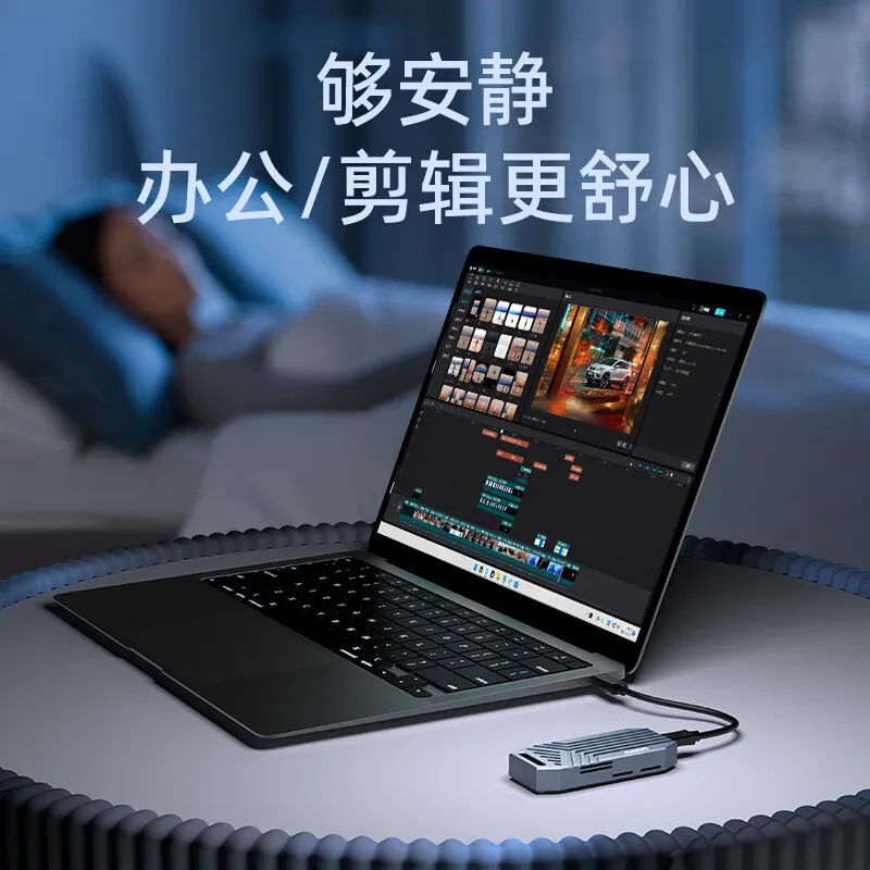 Maiwo-estojo para Unidade de Estado Sólido Gabinete Ssd Thunderbolt 40gbps Tipo-c 4.0 Caixa Rígida de 8tb Ventilador Embutido Usb 4.0 M.2 Ssd Nvme - Imagem 5