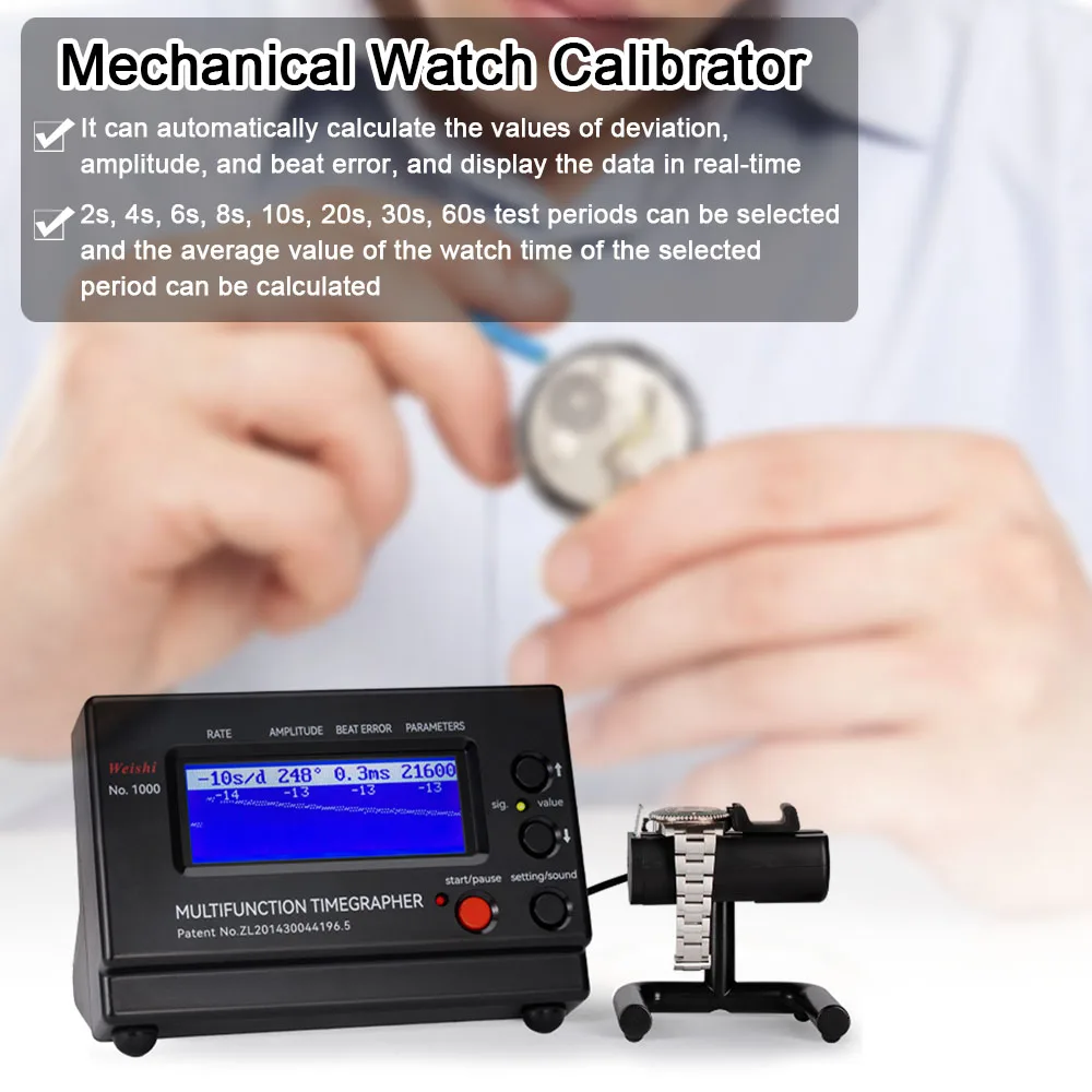 Weishi No.1000 No.1900 Timing Timegrapher High Accuracy Mechanical Watch Tester Professional Watch Calibrator Repairing Tools 4