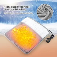 Winter Electric Foot Heating Pad USB Charging Soft Plush Washable Foot Warmer Heater Improve Sleeping Household Foot Warming Mat 2