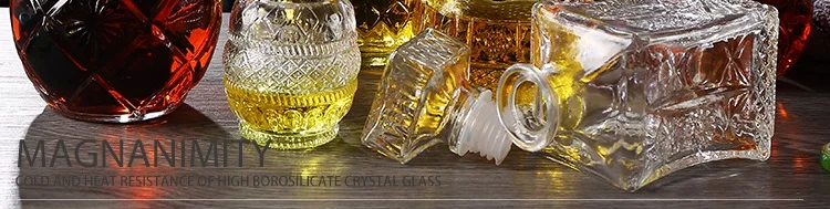 Description Picture 3 of item1PC 500/750ml Crystal Red Vintage Bottle Wine Decanter Whiskey Glass Lot Liqour Pourer Home Bar Vodka Beer Bottles Jar Jug