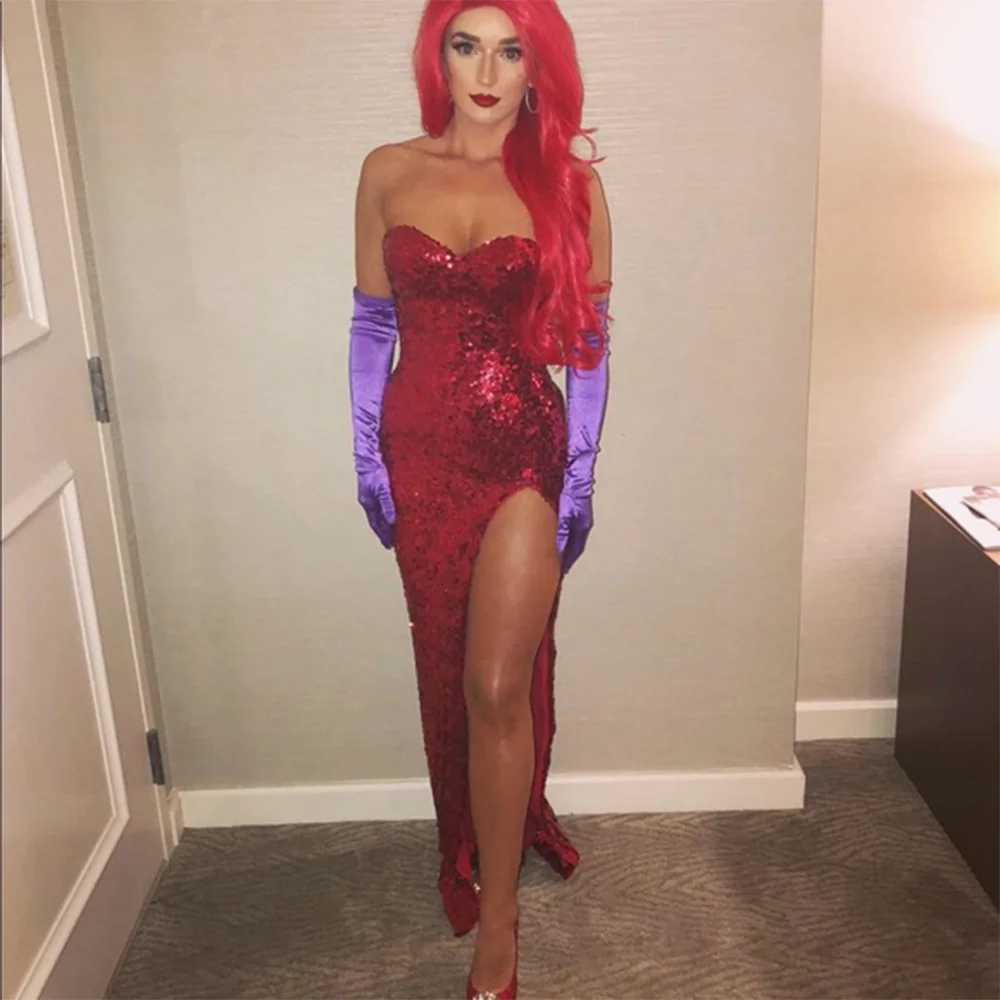 Red Hair Jessica Rabbit Dress Amazon Movie Who Framed Roger Rabbit