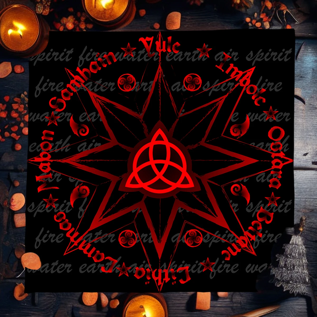 Wheel of the Year Tarot Cloth 3