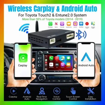 Per Apple Carplay Android Auto per Toyota Touch2 Entune 2.0 Highlander Tundra Sienna Prius Yaris Camry CHR Modulo Multimediale