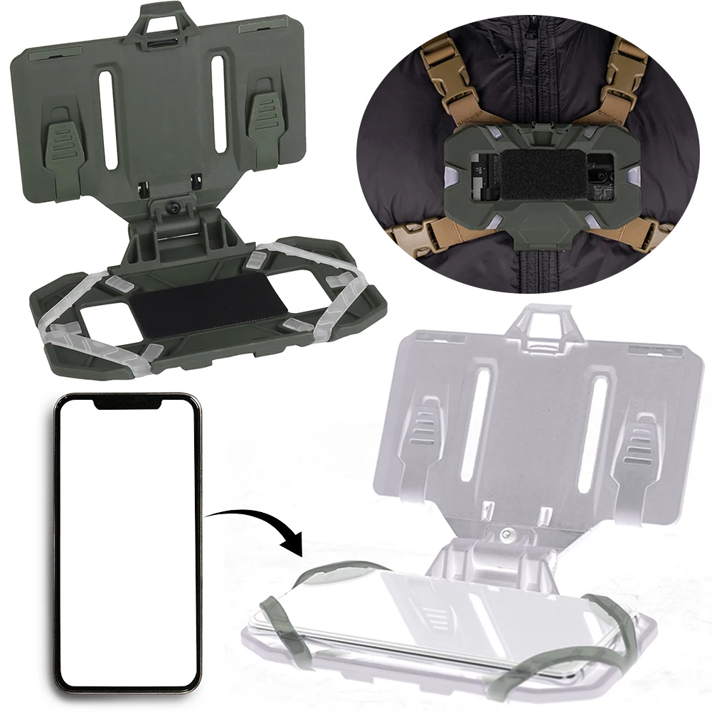 Phone Case Feature Pack Quick Release Design MOLLE System Wear-resistant Bag Fold Navigation Board Smartphone Pouch