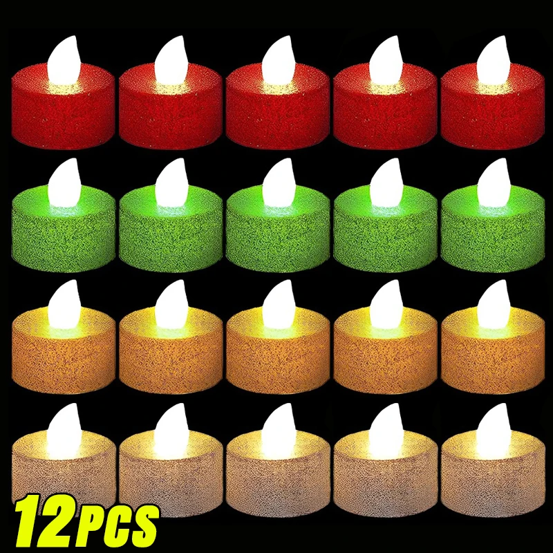 Battery Operated Candles Outdoor  Battery Operated Glitter Candle - 12pcs  Led - Aliexpress