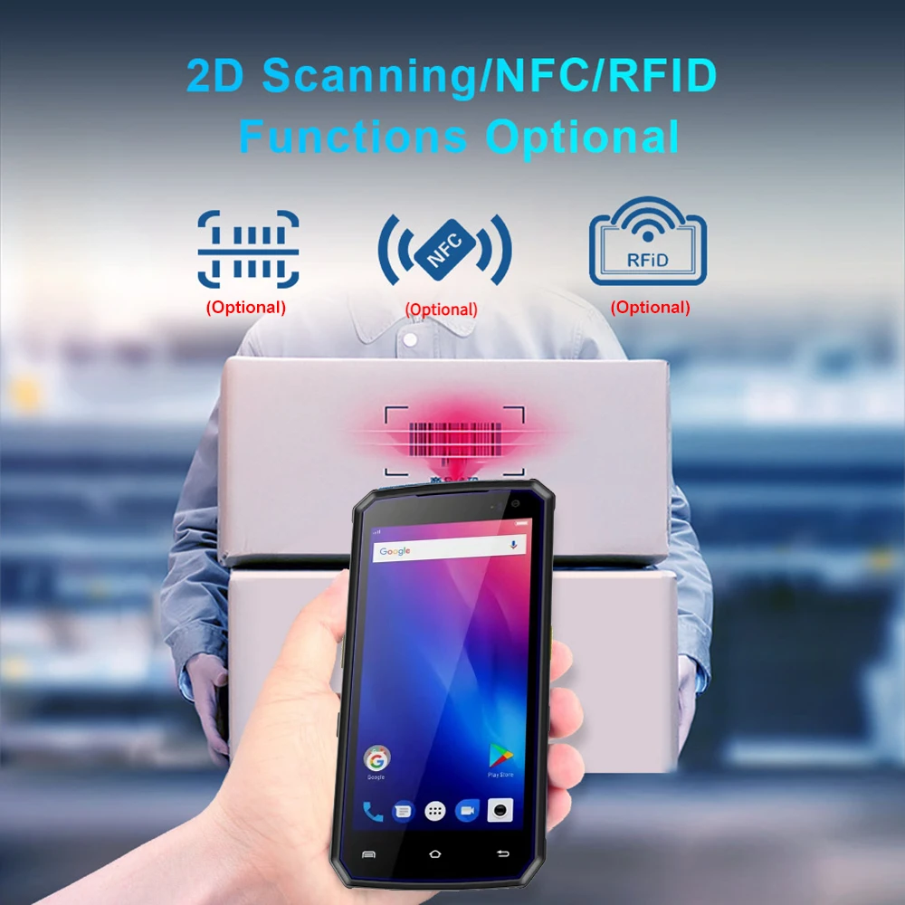 2025 Mobile PDA Android QR Code Barcode Scanner 5.5 Inch MT6761V 4GB RAM POS Terminal UHF RFID Reader WiFi 4G Data Capture