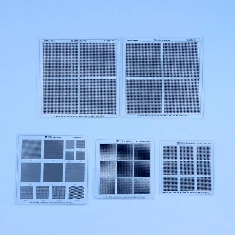 UV Solder Mask BGA Reballing Stencil with Diverse Hole Distances, Coated in Green Oil