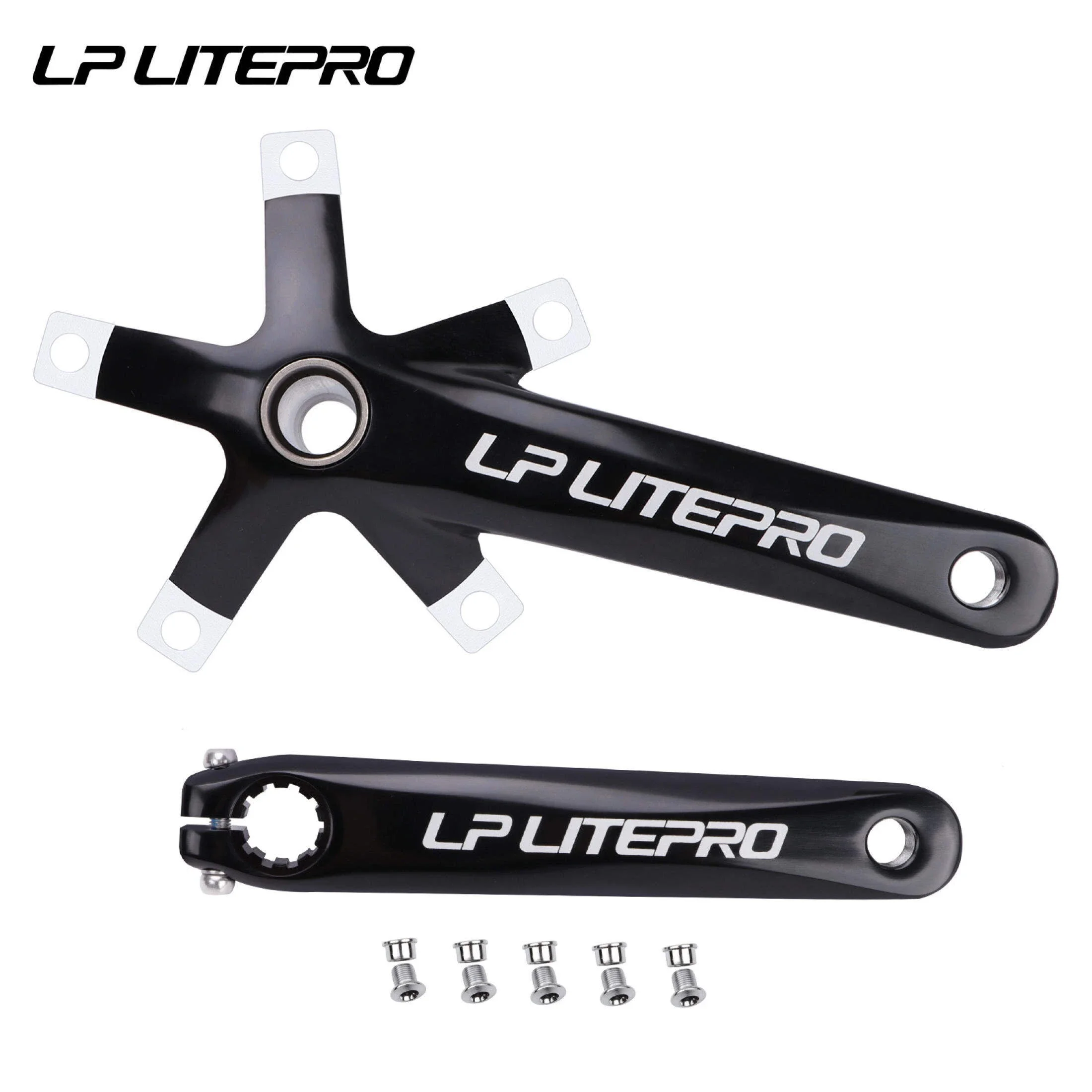 Pédalier Litepro 170mm Pour Vélo Pliant/route - 53 Dents, Axe Carré - Neuf