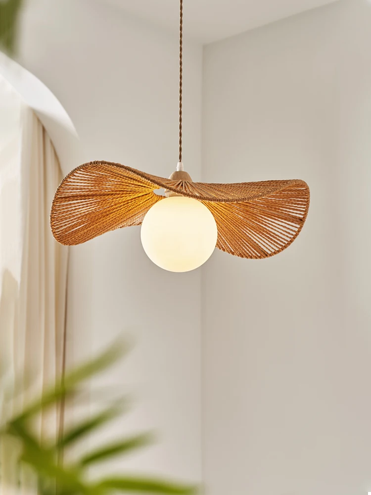 Japanese Cream Style Bar Counter Restaurant Chandelier Bedroom Study Wooden Style Tea Room Coffee Shop Hanging Lighting