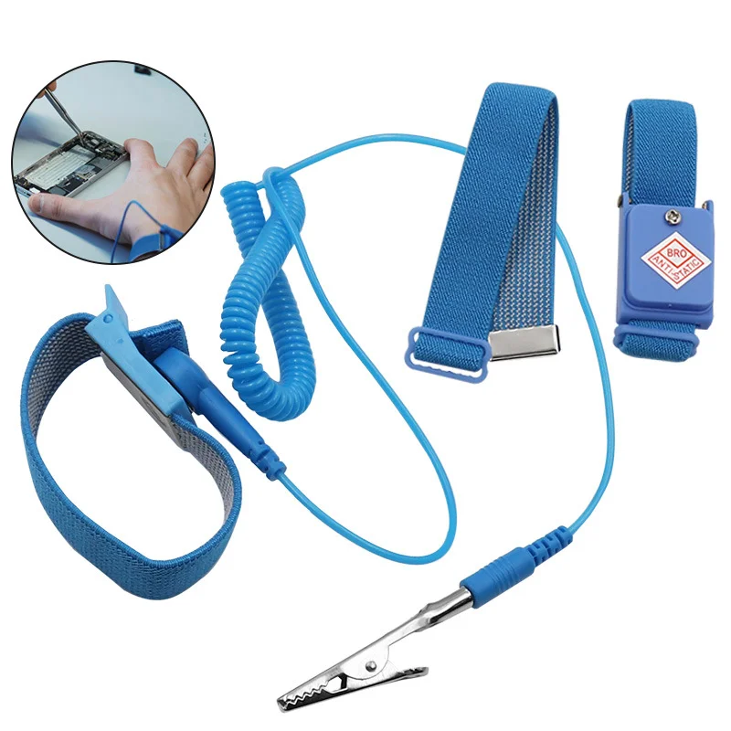 100pcs Antistatic Anti Static Esd Wristband Wrist Strap Cordless Wireless Clip Discharge Cables