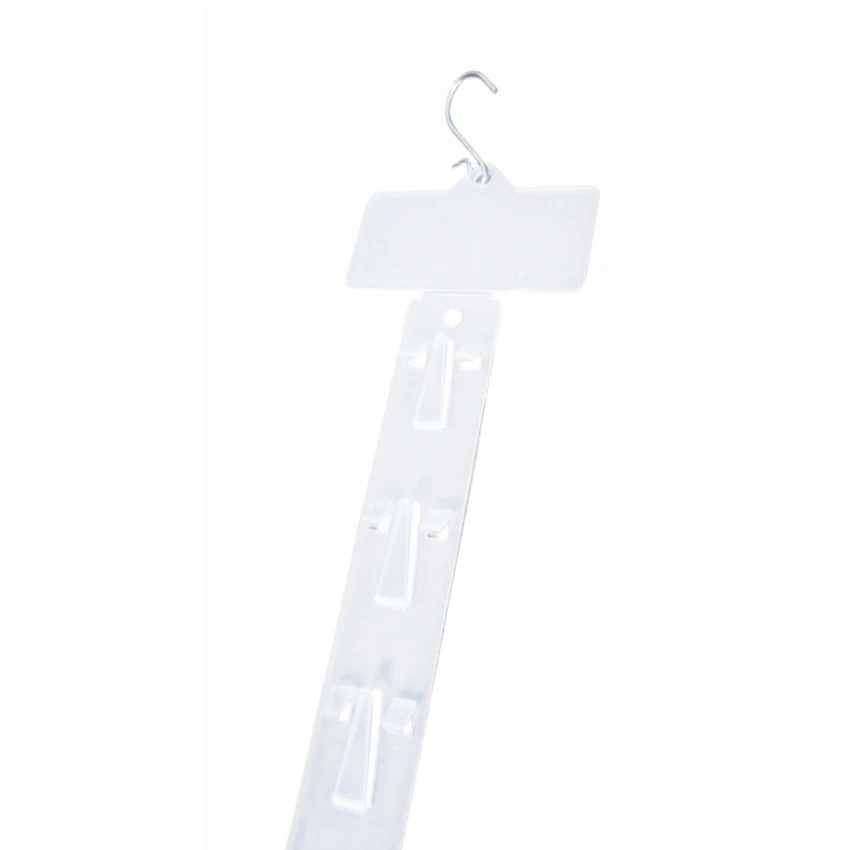 Foldable L62cm Plastic Merchandise Display Clip Strip PP Hang Holder Products Package in Supermarket 50pcs