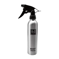 High Pressure Continuous Spray Bottle Atomizer for Hairdressing and Beauty (300ml  Silver)